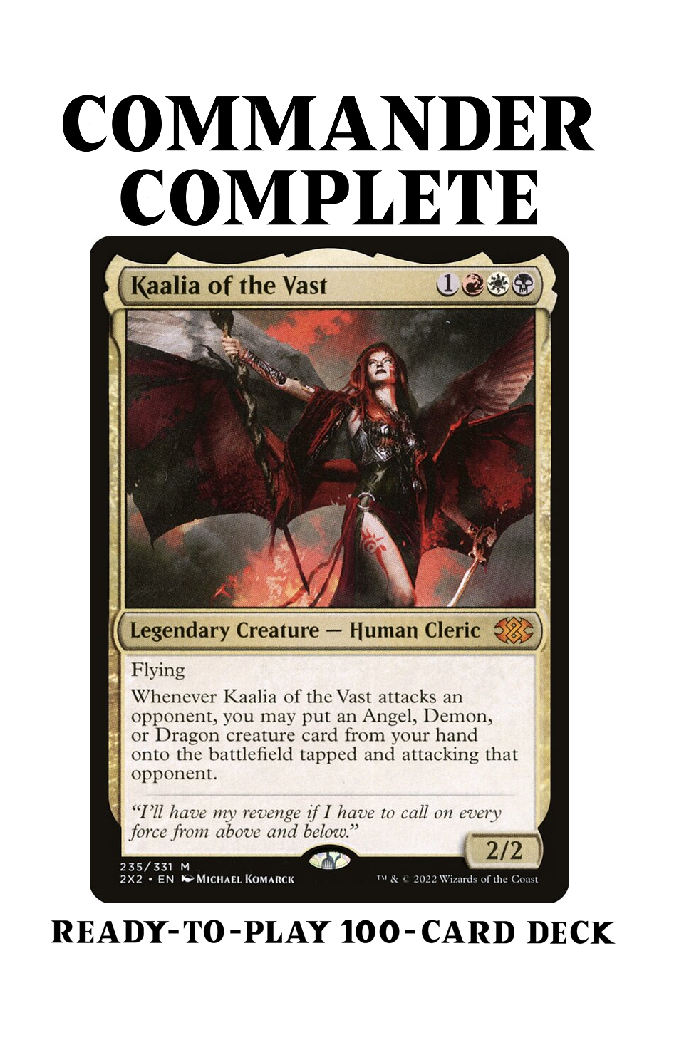 Kaalia of the Vast Angels Demons Dragons Magic MTG Commander Deck Kaalia of the Vast Angels Demons Dragons Magic MTG Commander Deck