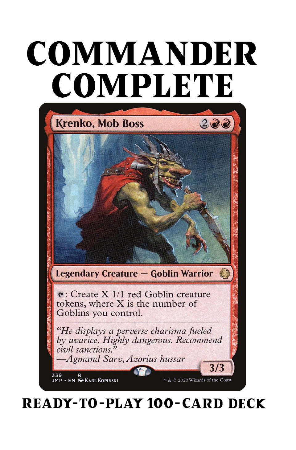 Krenko, Mob Boss Goblin Tribal Tokens Magic MTG Commander Deck CommanderComplete Krenko, Mob Boss Goblin Tribal Tokens Magic MTG Commander Deck CommanderComplete