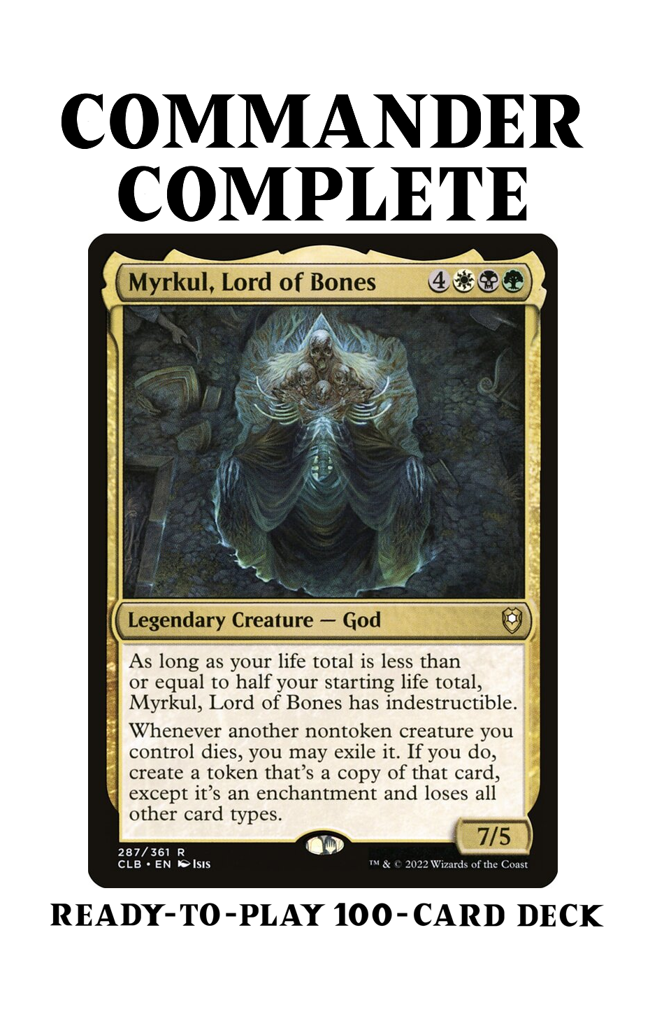 Myrkul, Lord of Bones Enchantress Creature Sacrifice Magic MTG Commander Deck Myrkul, Lord of Bones Enchantress Creature Sacrifice Magic MTG Commander Deck