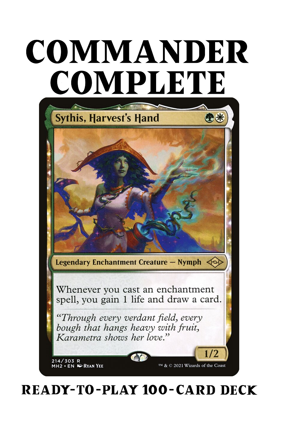 Sythis, the Hidden Hand Enchantress Magic MTG Commander Deck CommanderComplete Sythis, the Hidden Hand Enchantress Magic MTG Commander Deck CommanderComplete
