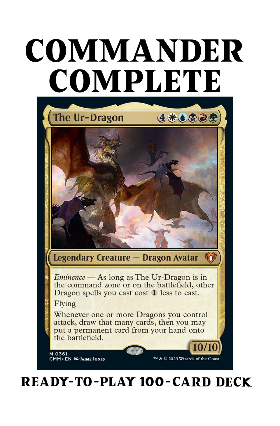 The Ur-Dragon Dragon Tribal Five-Color Magic MTG Commander Deck The Ur-Dragon Dragon Tribal Five-Color Magic MTG Commander Deck