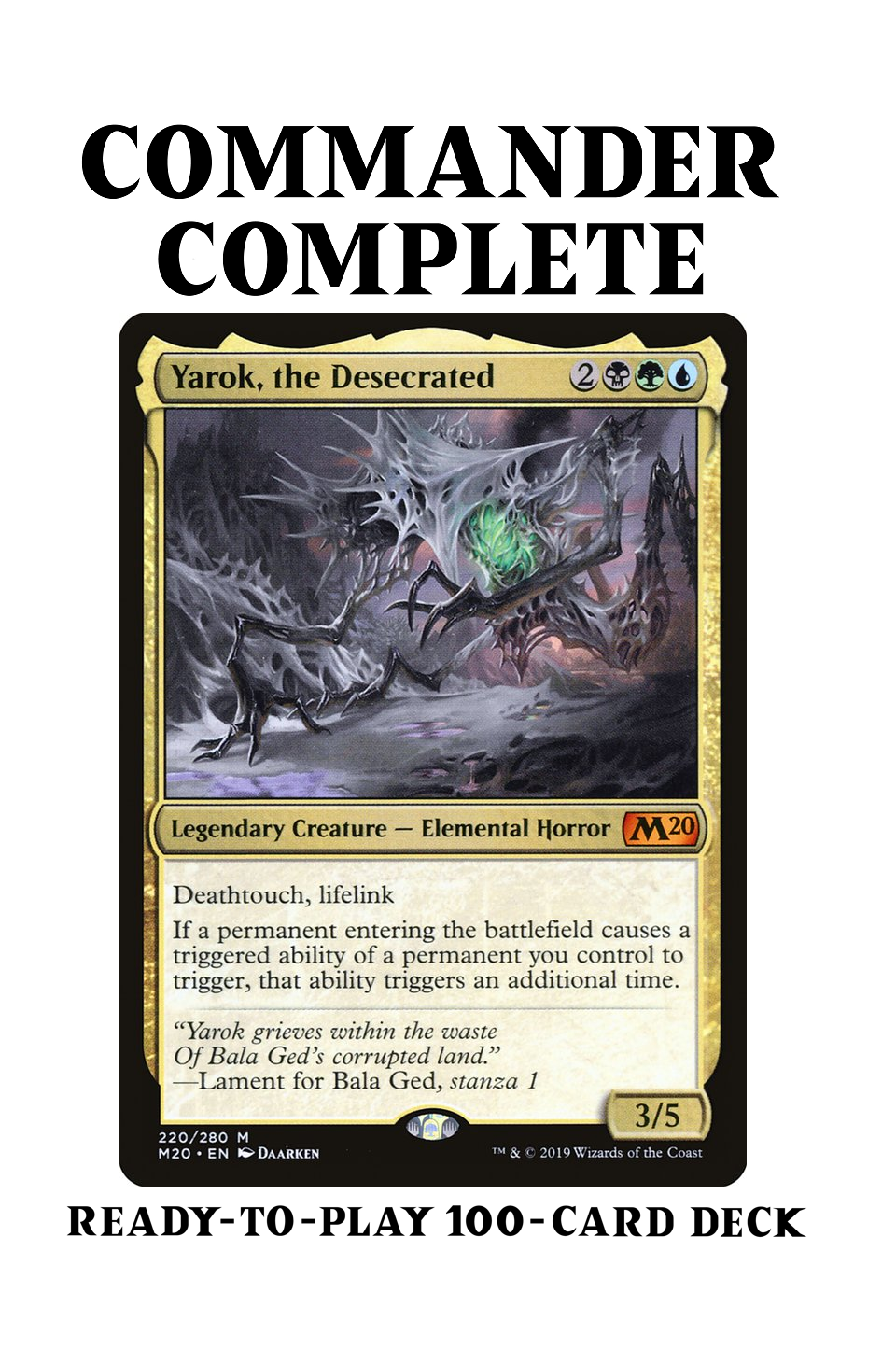 Yarok, the Desecrated Enters the Battlefield Double Trigger Magic MTG Commander Deck Yarok, the Desecrated Enters the Battlefield Double Trigger Magic MTG Commander Deck
