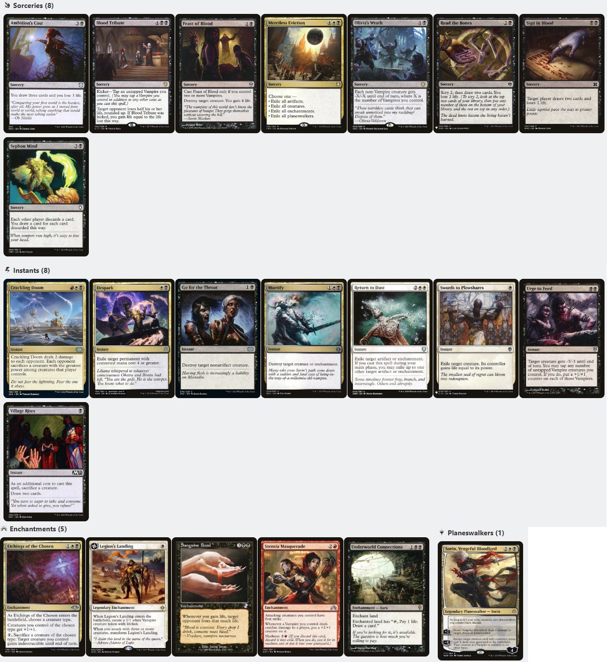 Edgar Markov Vampire Tribal Magic MTG Commander Deck