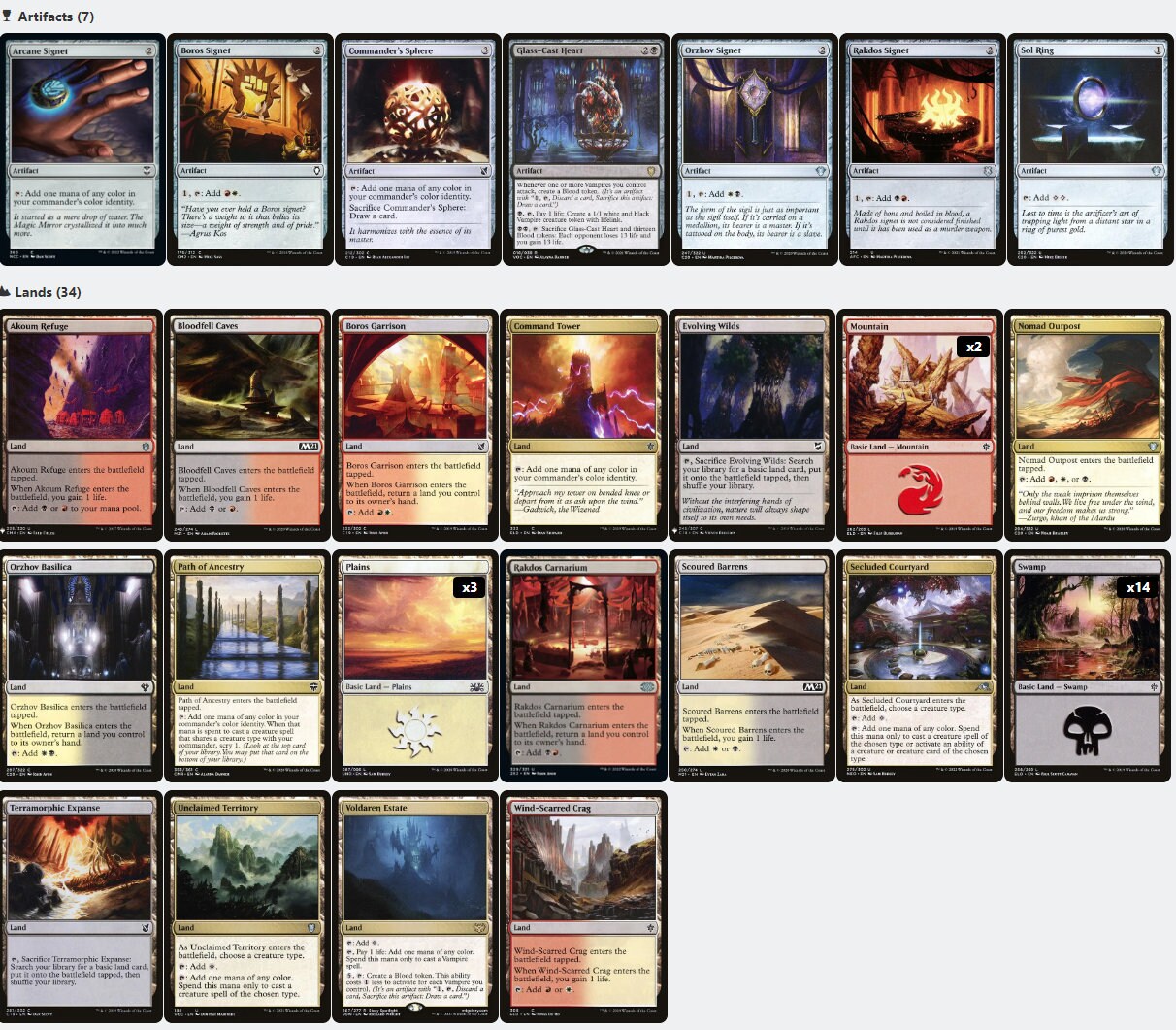 Edgar Markov Vampire Tribal Magic MTG Commander Deck