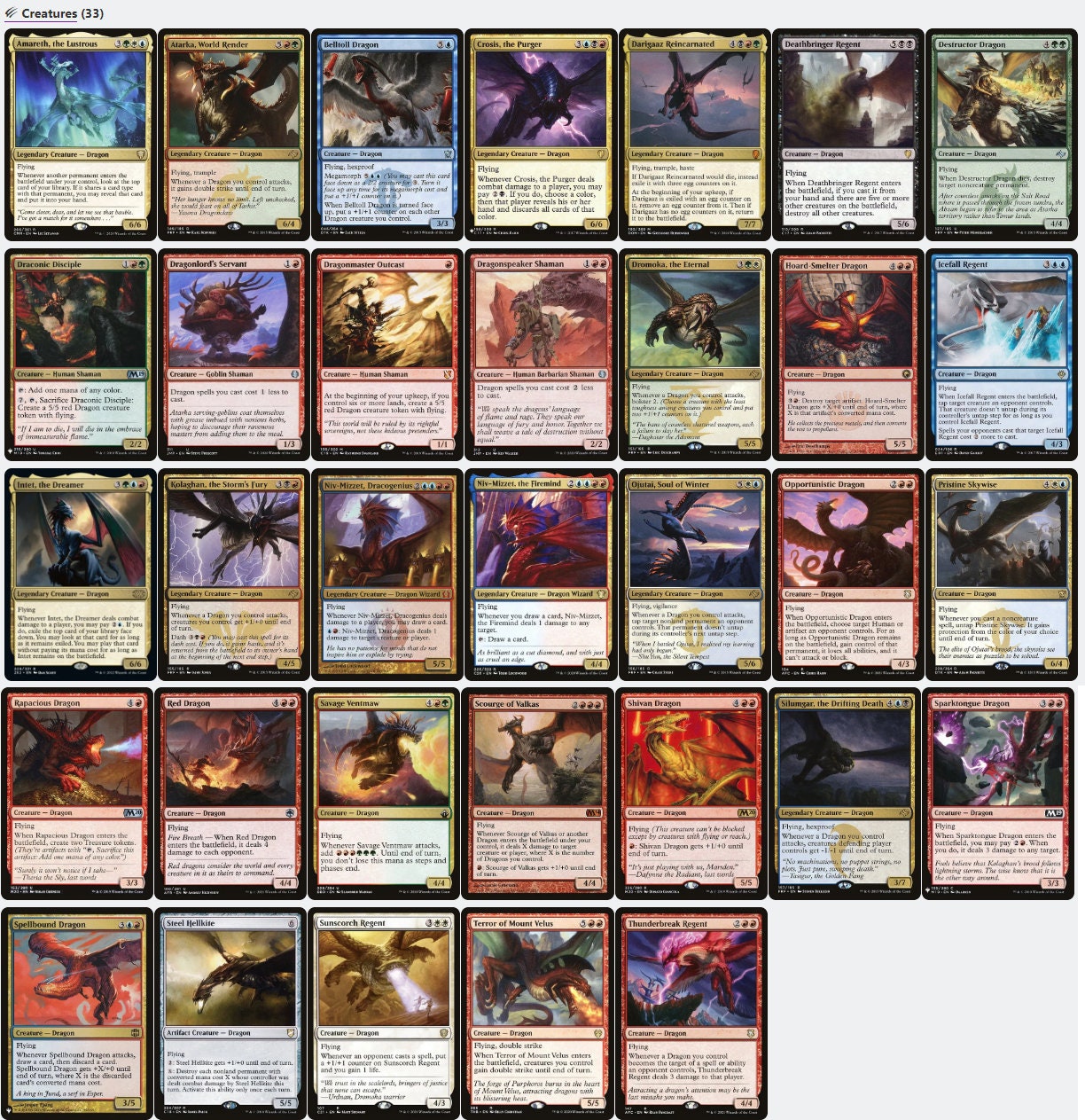 The Ur-Dragon Dragon Tribal Five-Color Magic MTG Commander Deck