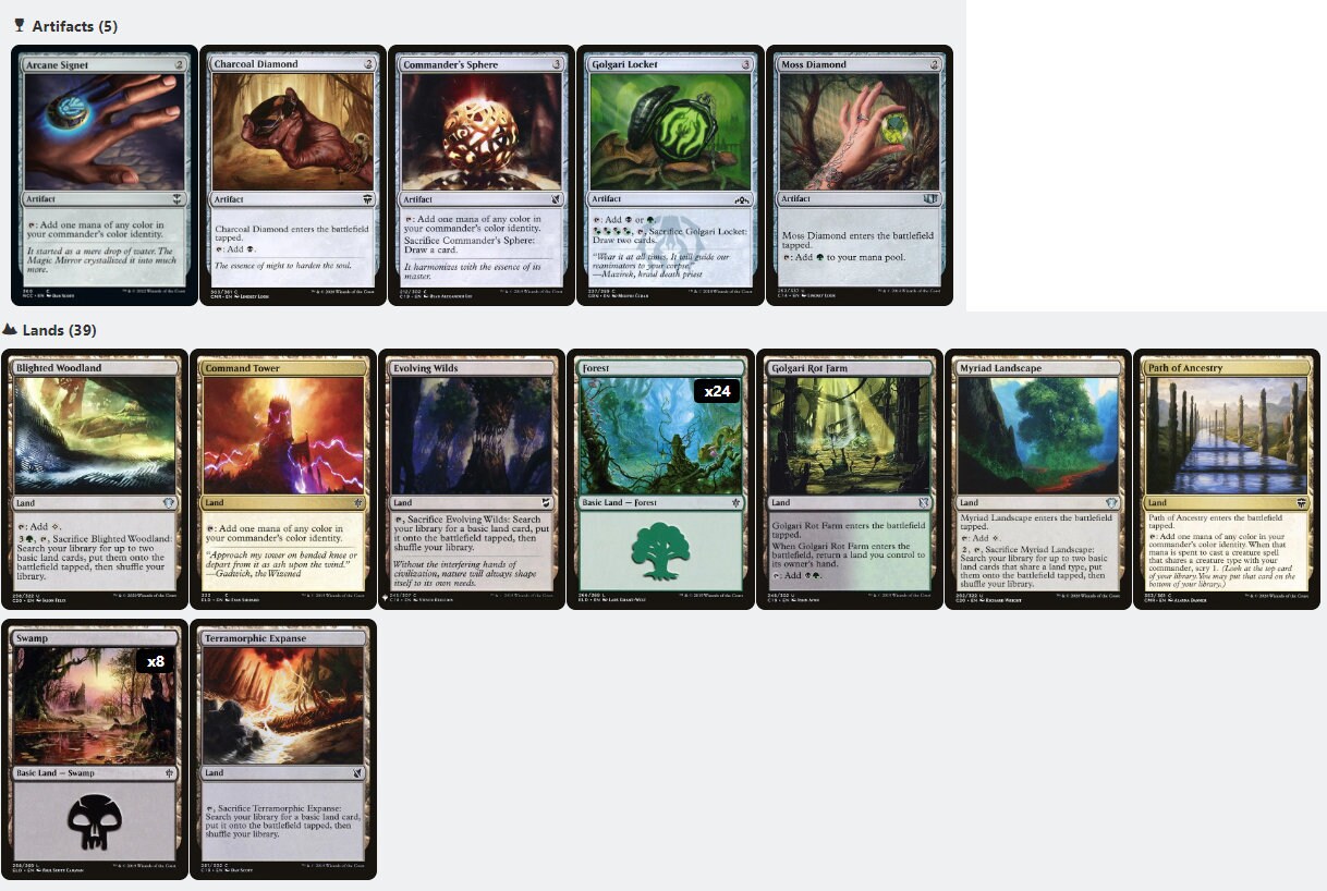 Ishkanah, Grafwidow Spider Tribal Tokens Magic MTG Commander Deck
