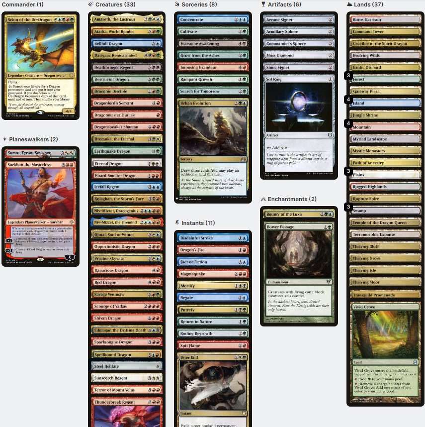Scion of the Ur-Dragon Dragon Tribal Magic MTG Commander Deck