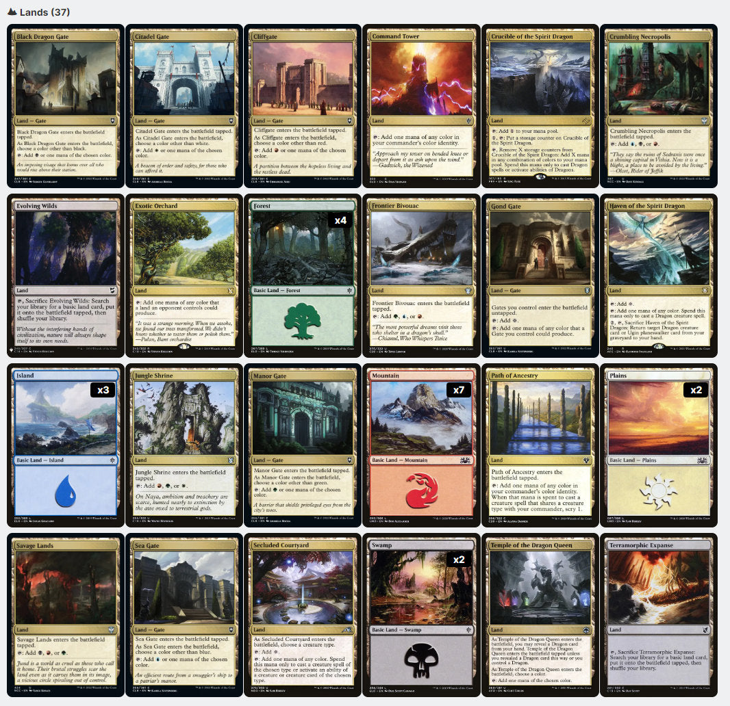 Tiamat Dragon Tribal Five-Color DnD Magic MTG Commander Deck