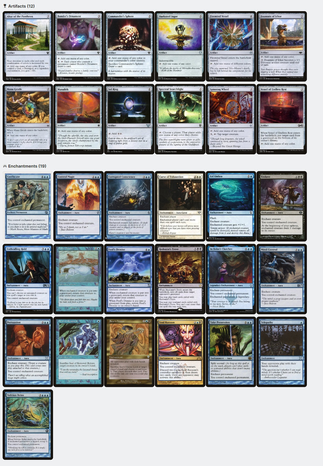 Sen Triplets Steal Theft Copy Bounce Magic MTG Commander Deck