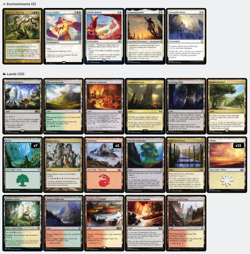 Rin and Seri, Inseparable Cats and Dogs Tribal Tokens Magic MTG Commander Deck