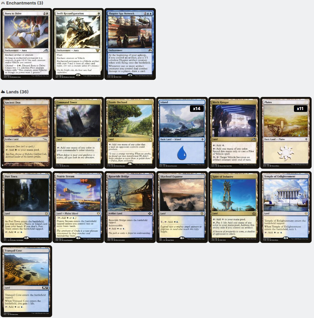 Shorikai, Genesis Engine  Vehicles Pilots Artifacts Magic MTG Commander Deck