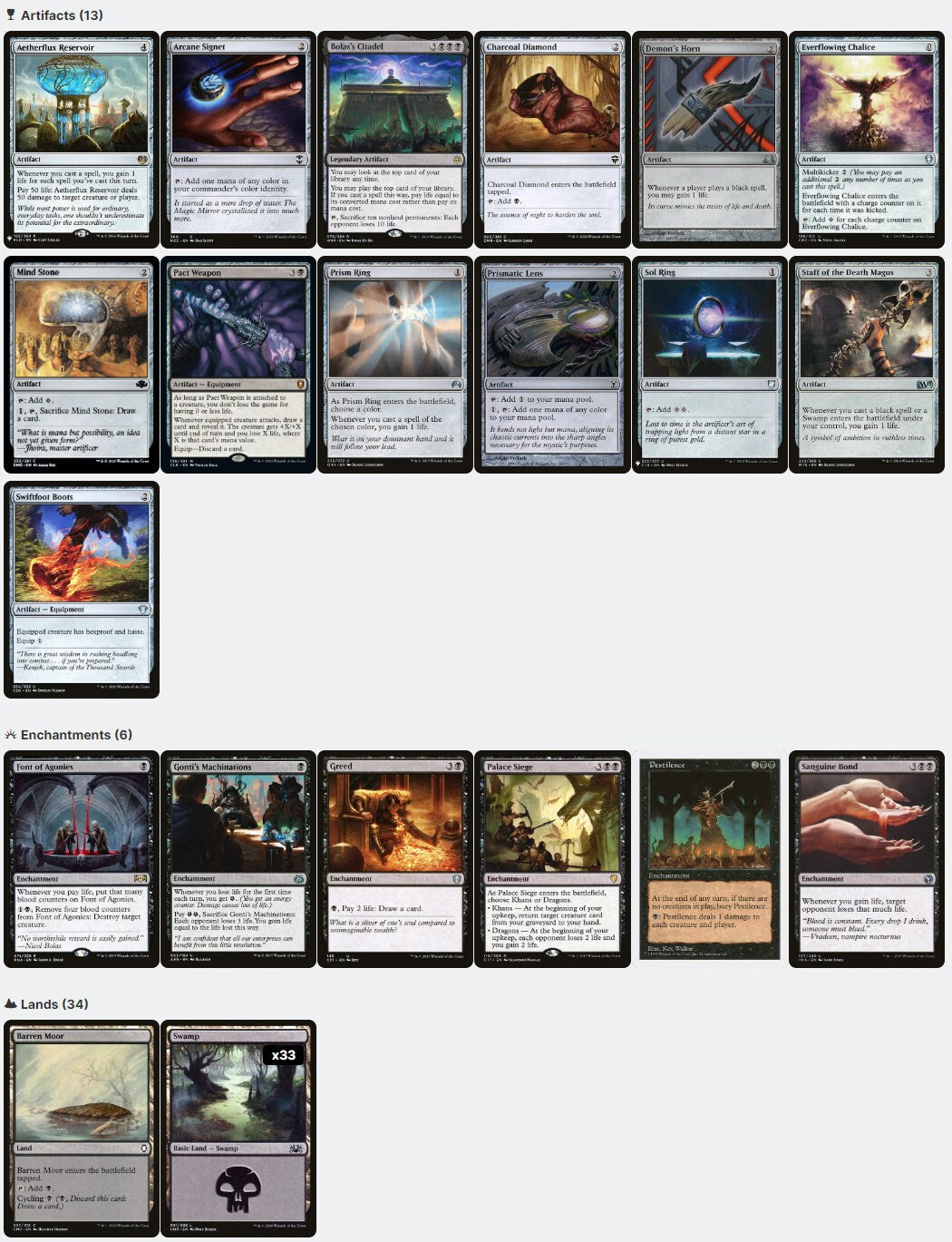 K'rrik, Son of Yawgmoth Phyrexian Mana Lifegain Magic MTG Commander Deck