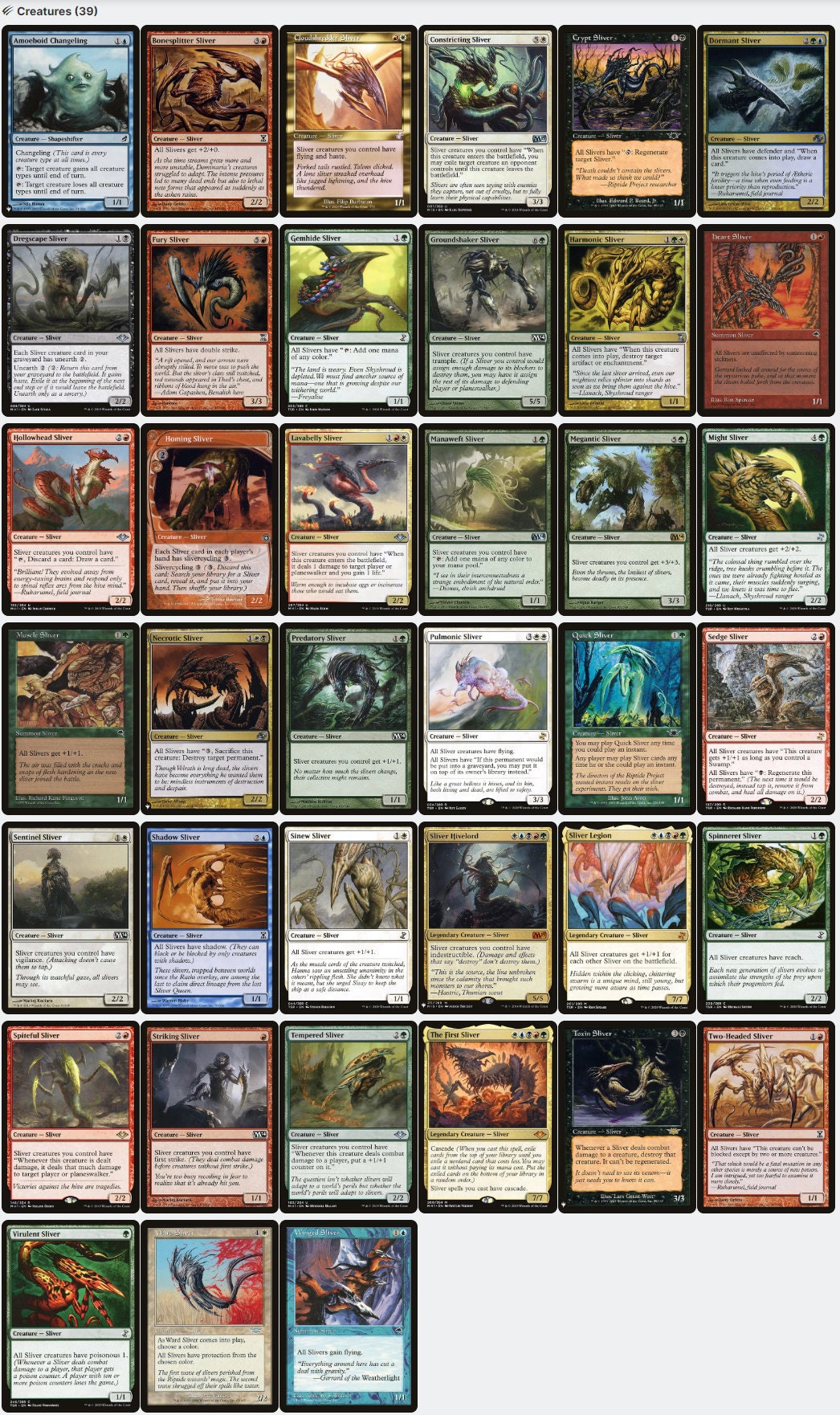Sliver ULTIMATE Tribal Includes FOUR Legendary Magic MTG Commander Deck