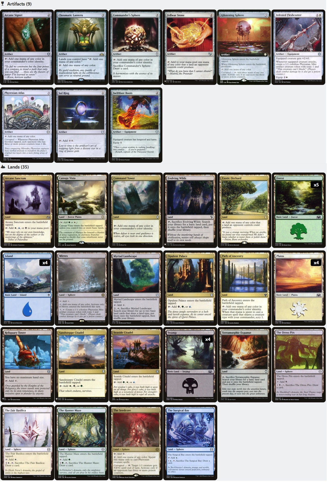 Atraxa, Grand Unifier PHYREXIAN INFECT PROLIFERATE Magic Mtg Custom Commander Deck