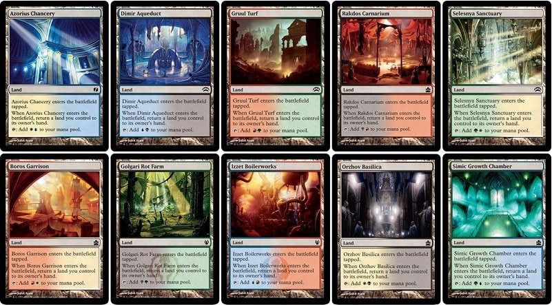 Set of All 10 Bouncelands Magic: the Gathering MTG Commander EDH Bounce Lands Set of All 10 Bouncelands Magic: the Gathering MTG Commander EDH Bounce Lands
