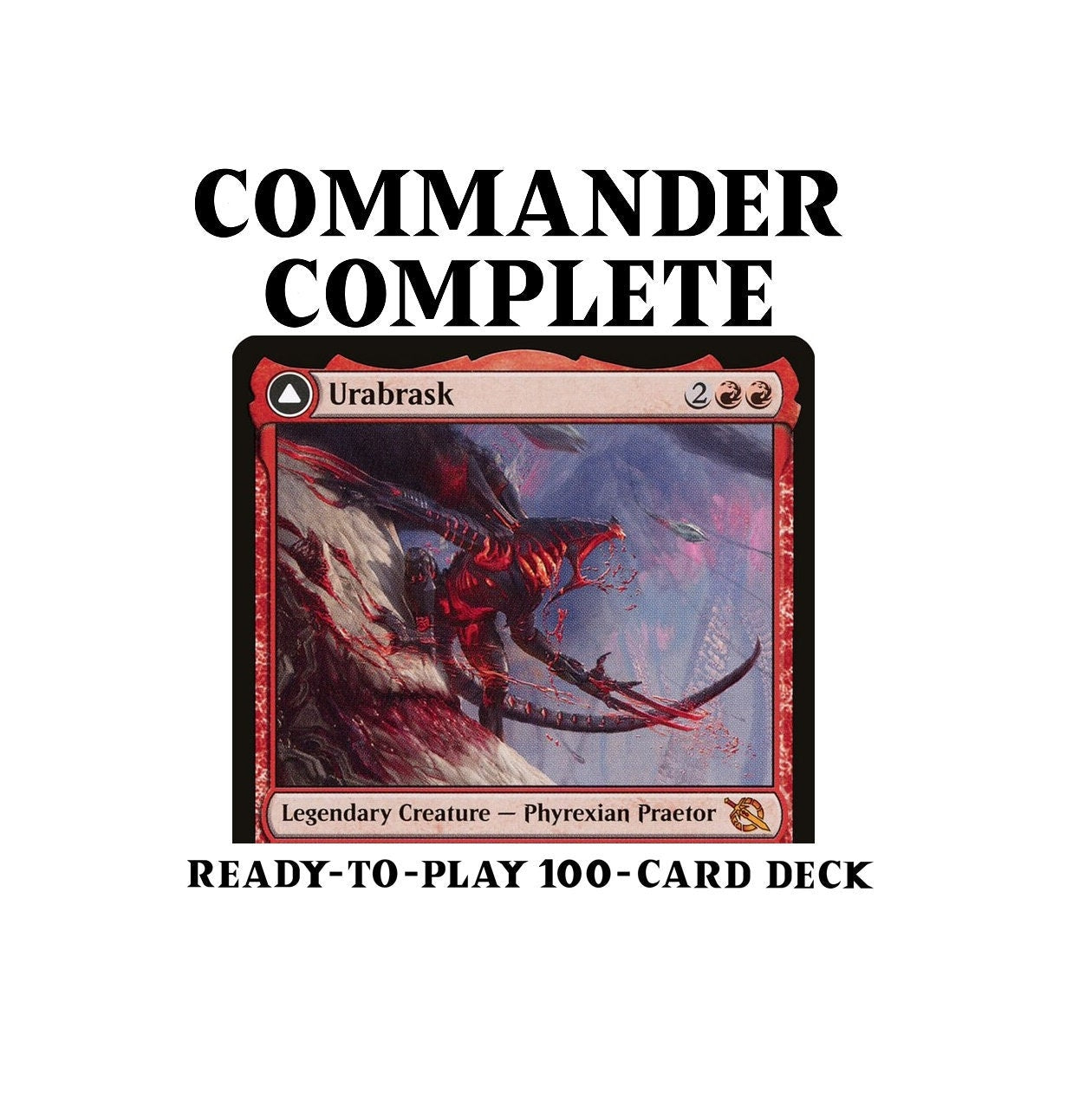 Urabrask/The Great Work RED SPELLS BURN Magic Mtg Custom Commander Dec CommanderComplete Urabrask/The Great Work RED SPELLS BURN Magic Mtg Custom Commander Dec CommanderComplete