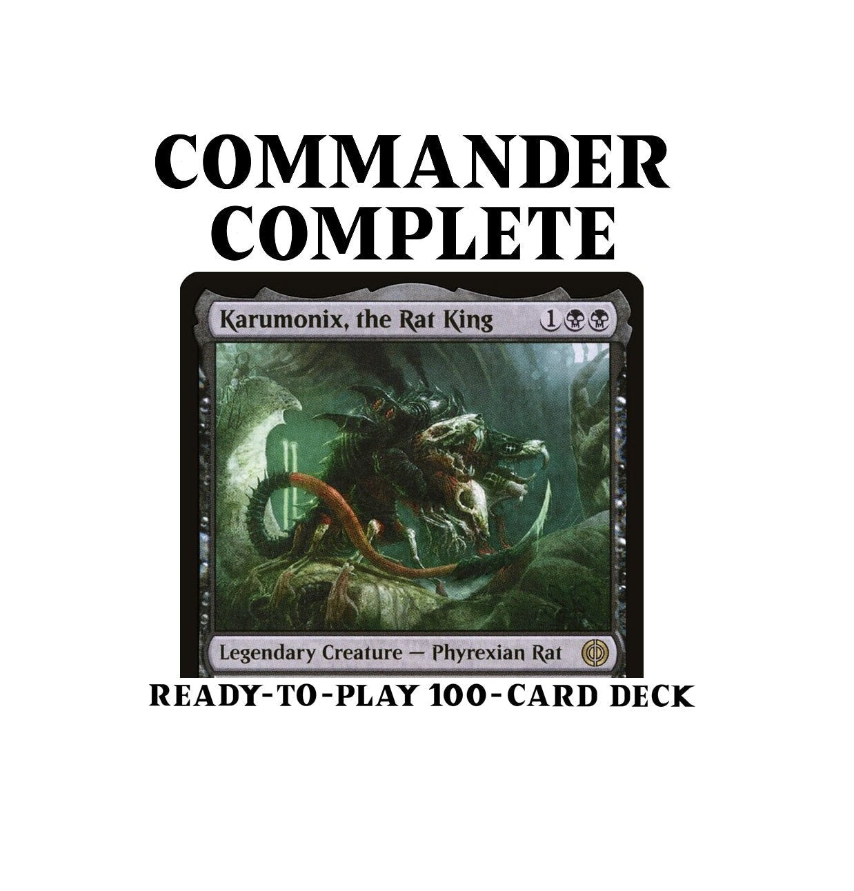 Karumonix, Rat King POISON TOXIC RAT Tribal Magic Mtg Custom Commander Deck Karumonix, Rat King POISON TOXIC RAT Tribal Magic Mtg Custom Commander Deck