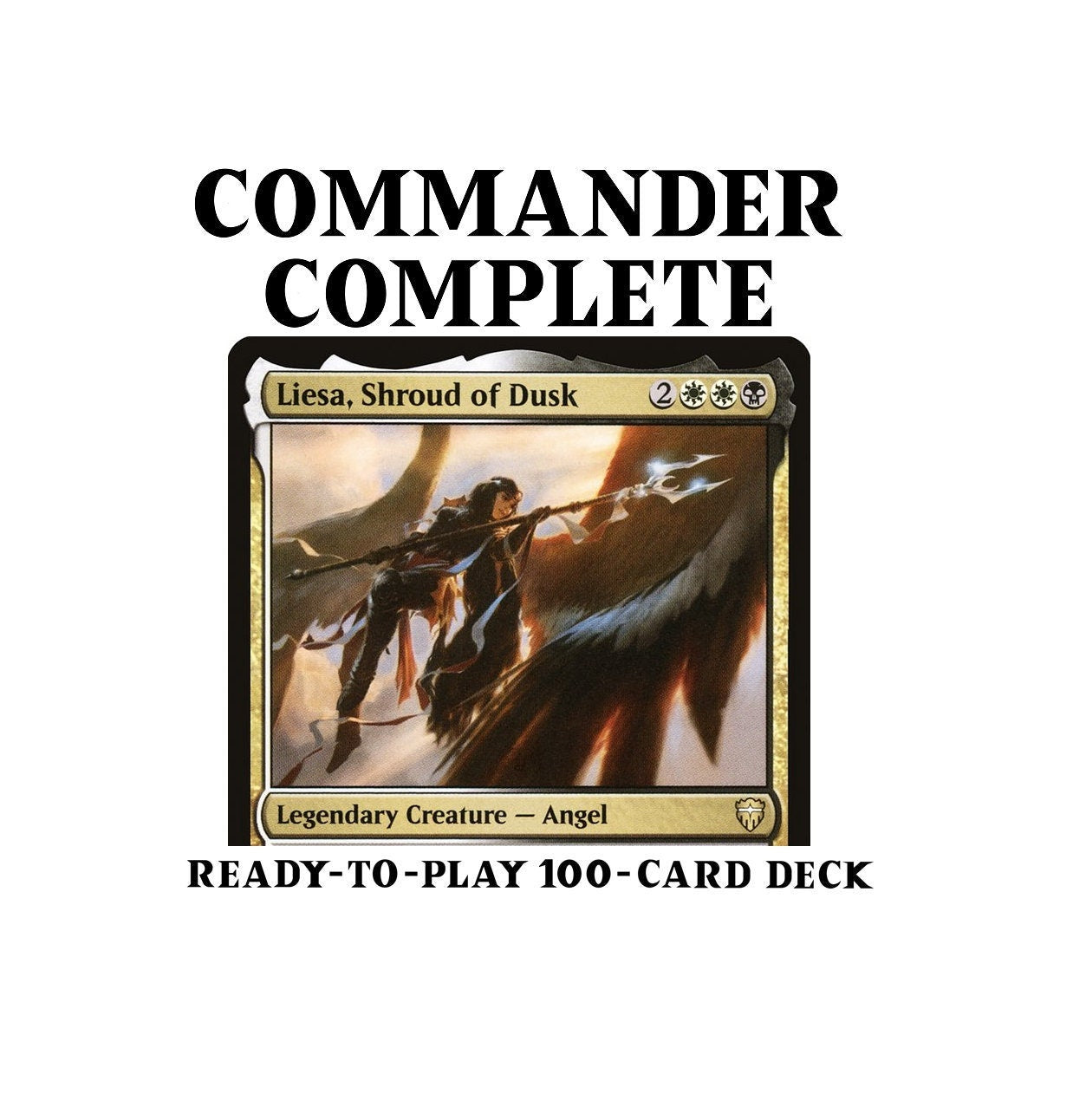 Liesa, Shroud of Dusk LIFE DRAIN LIFEGAIN Tax Magic Mtg Custom Commander Deck