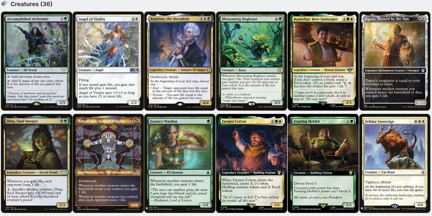 Bilbo, Birthday Celebrant LotR LIFEGAIN Magic MTG Custom Commander Deck