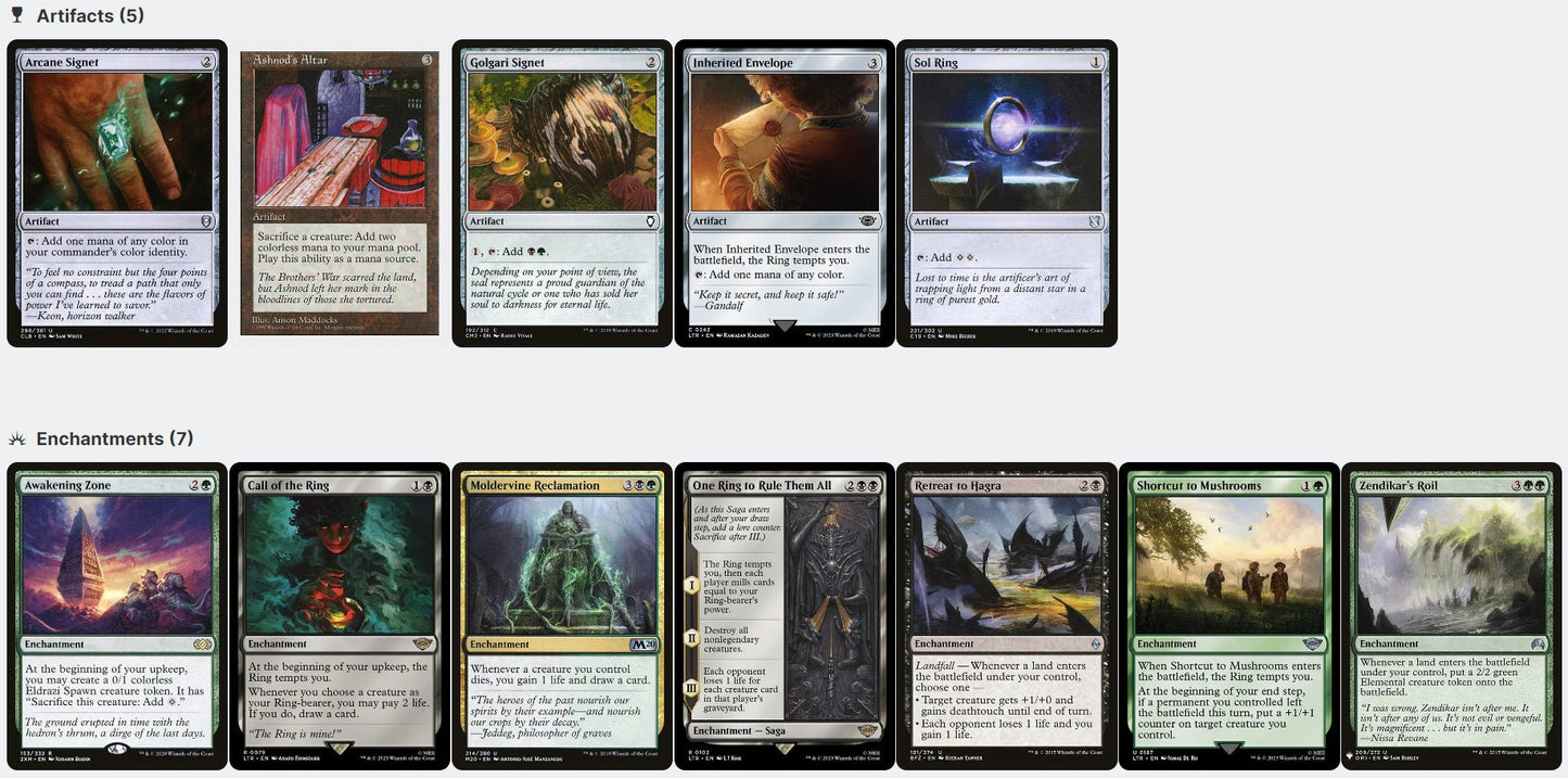 Smeagol, Helpful Guide LotR CREATURE SACRIFICE Magic MTG Custom Commander Deck