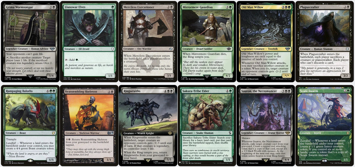 Smeagol, Helpful Guide LotR CREATURE SACRIFICE Magic MTG Custom Commander Deck