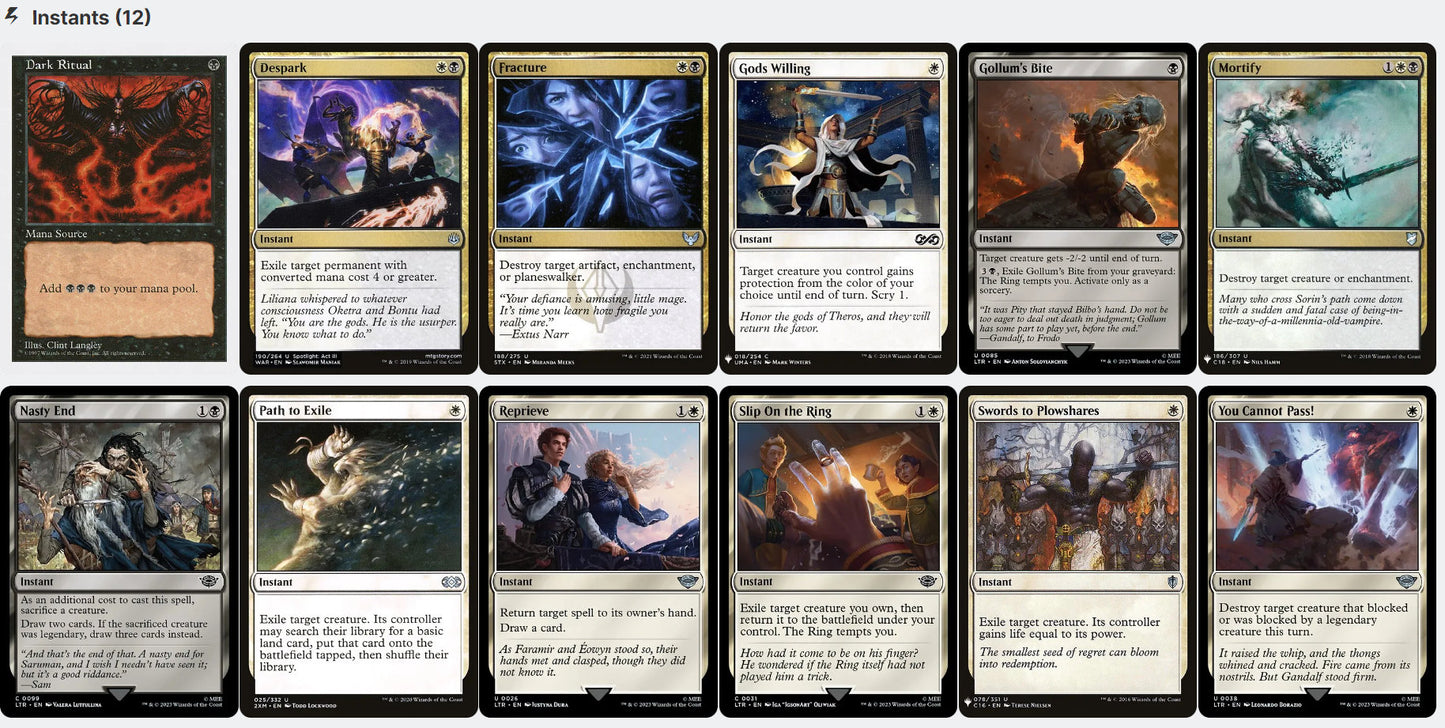 Frodo, Sauron's Bane LotR The Ring Tempts You Magic Mtg Custom Commander Deck