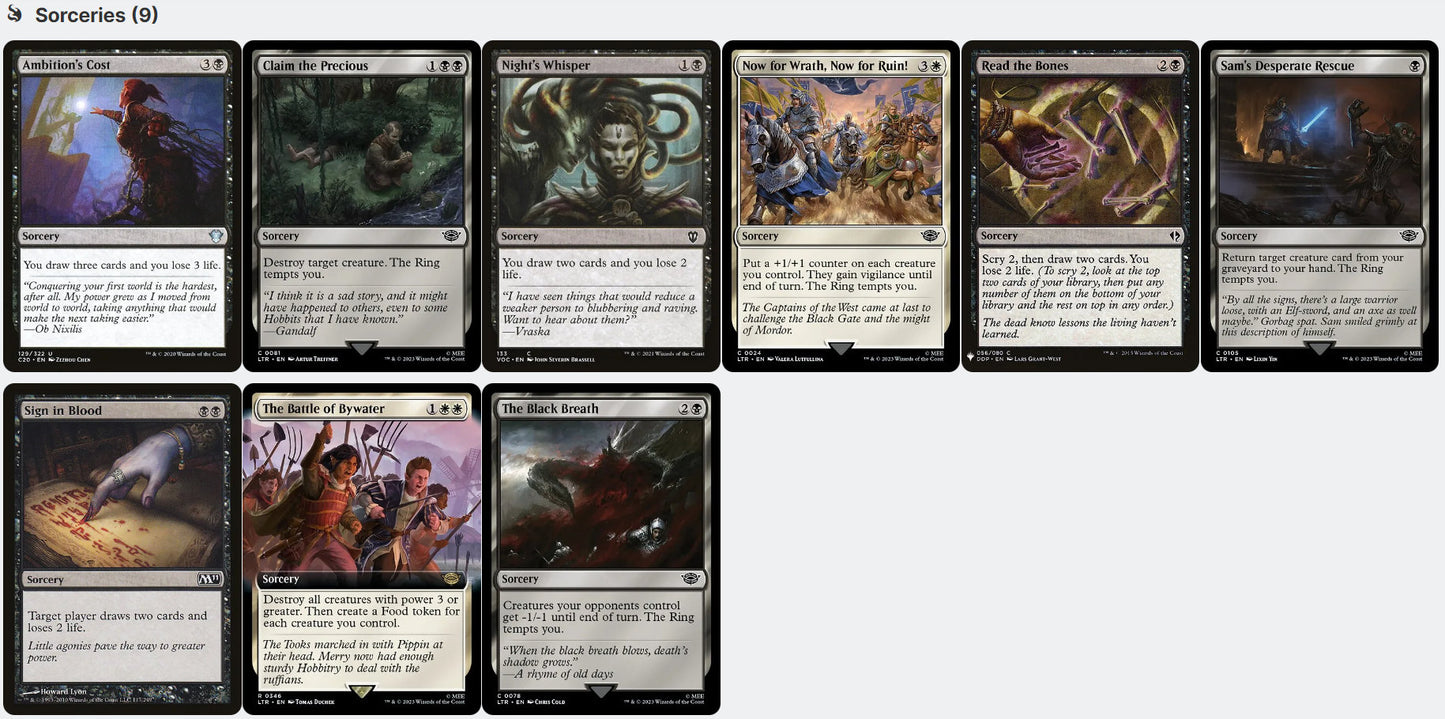Frodo, Sauron's Bane LotR The Ring Tempts You Magic Mtg Custom Commander Deck