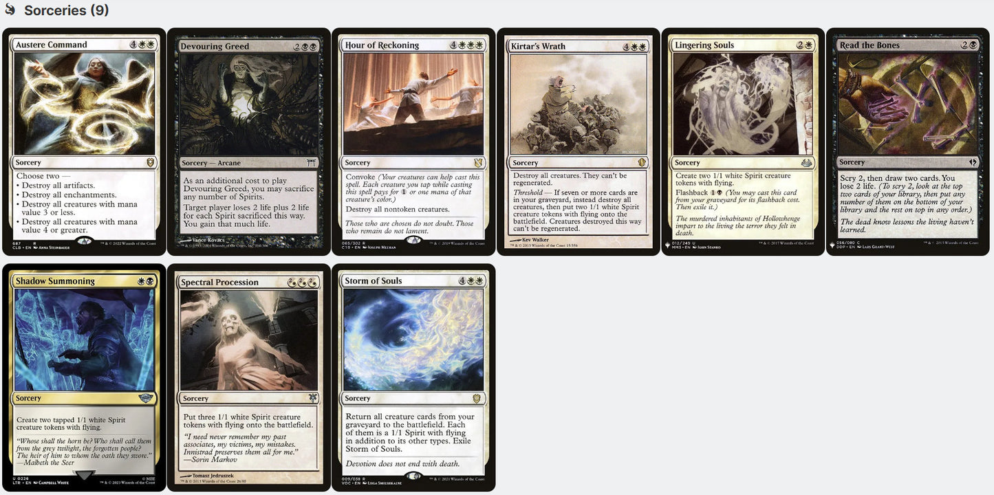 King of the Oathbreakers LotR SPIRITS PHASING Magic MTG Custom Commander Deck