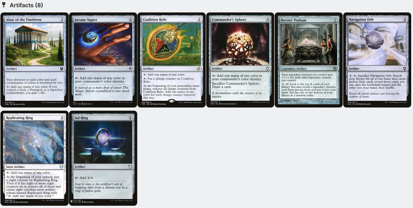 Esika, God of the Tree/The Prismatic Bridge 5C Magic MTG Custom Commander Deck