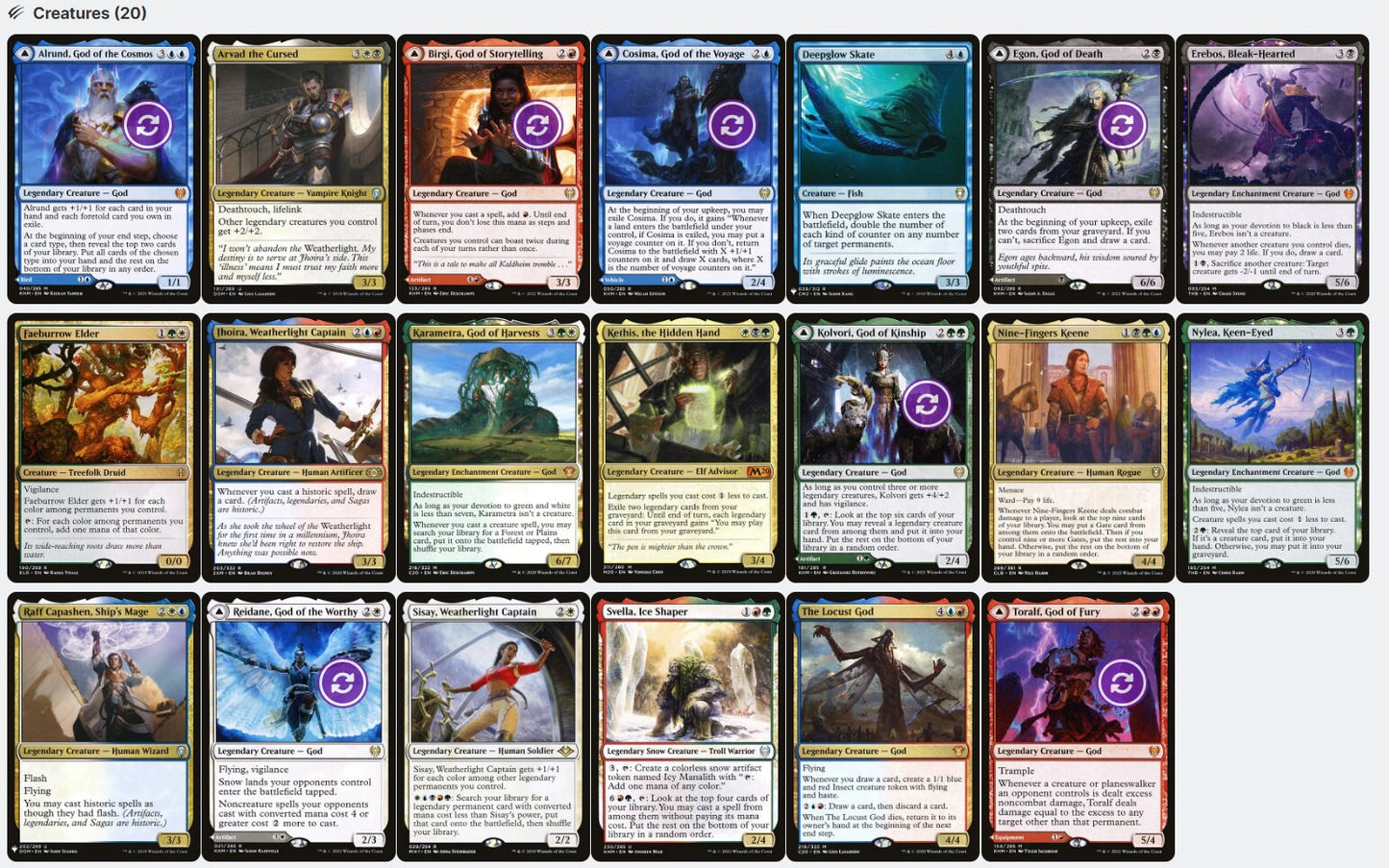 Esika, God of the Tree/The Prismatic Bridge 5C Magic MTG Custom Commander Deck