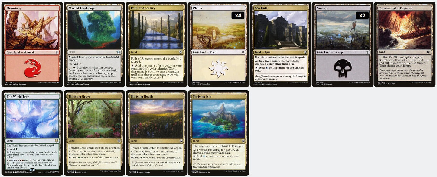 Esika, God of the Tree/The Prismatic Bridge 5C Magic MTG Custom Commander Deck