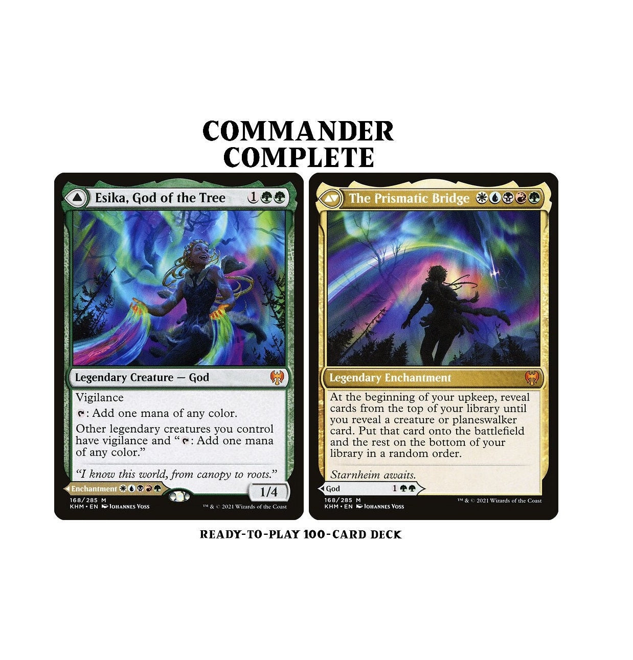 Esika, God of the Tree/The Prismatic Bridge 5C Magic MTG Custom Commander Deck