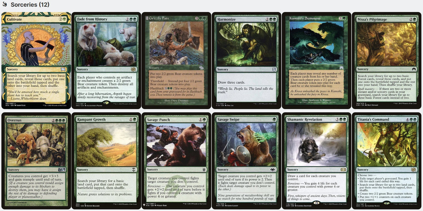 Ayula, Queen Among Bears BEAR TRIBAL Magic MTG Custom Commander Deck