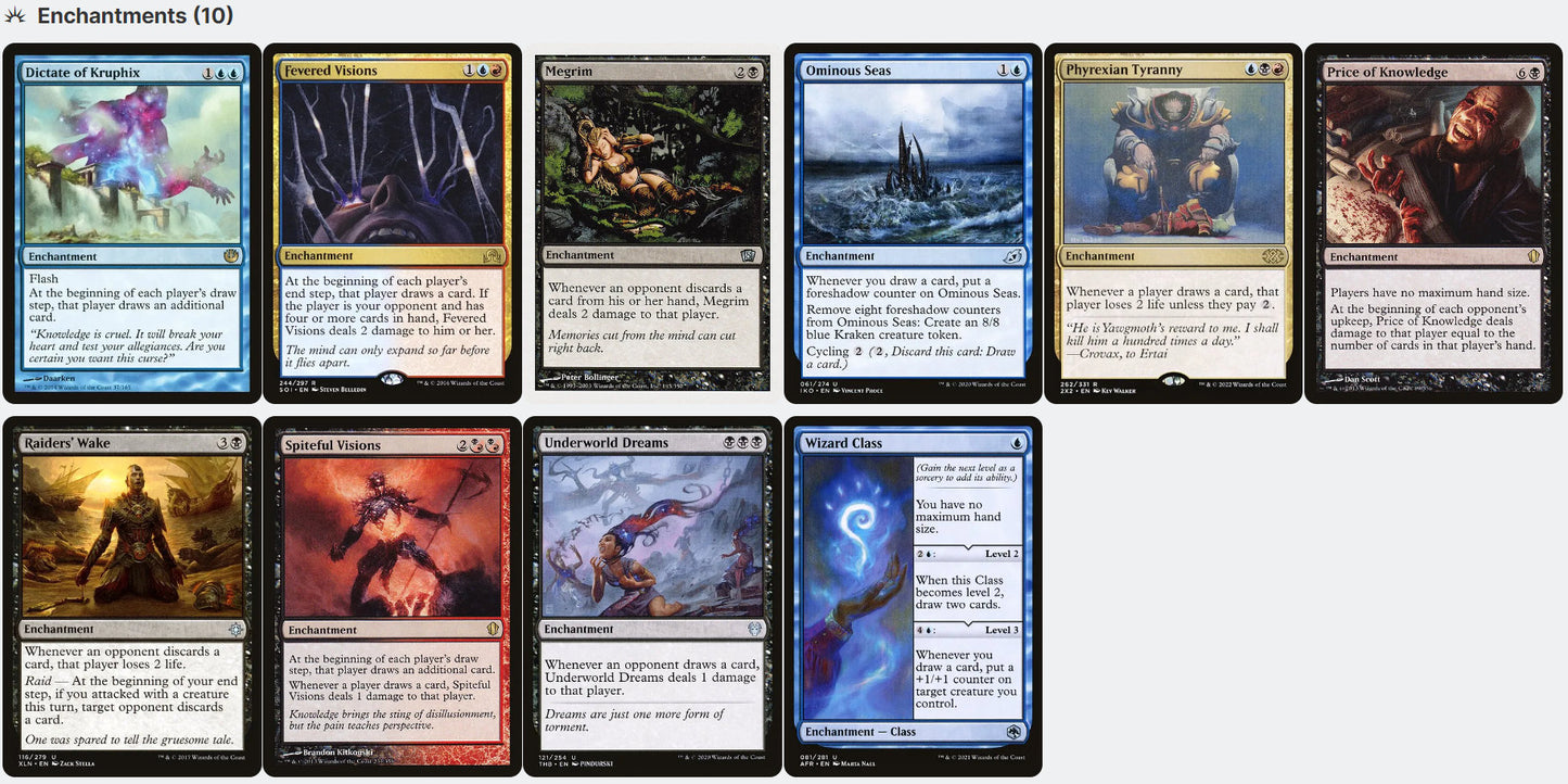 Nekusar, the Mindrazer FORCED CARD DRAW Magic Mtg Custom Commander Deck