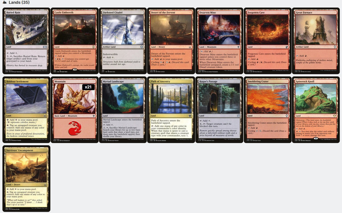 Magda, Brazen Outlaw DWARVES DRAGONS TREASURE Magic Mtg Custom Commander Deck