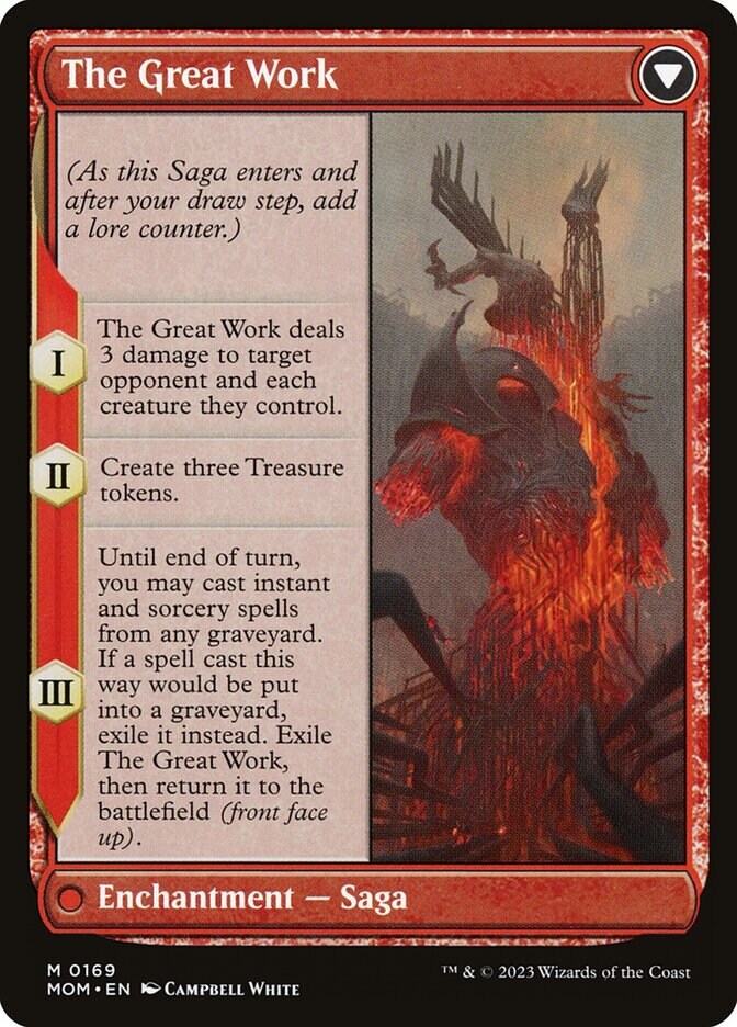 Urabrask/The Great Work RED SPELLS BURN Magic Mtg Custom Commander Deck