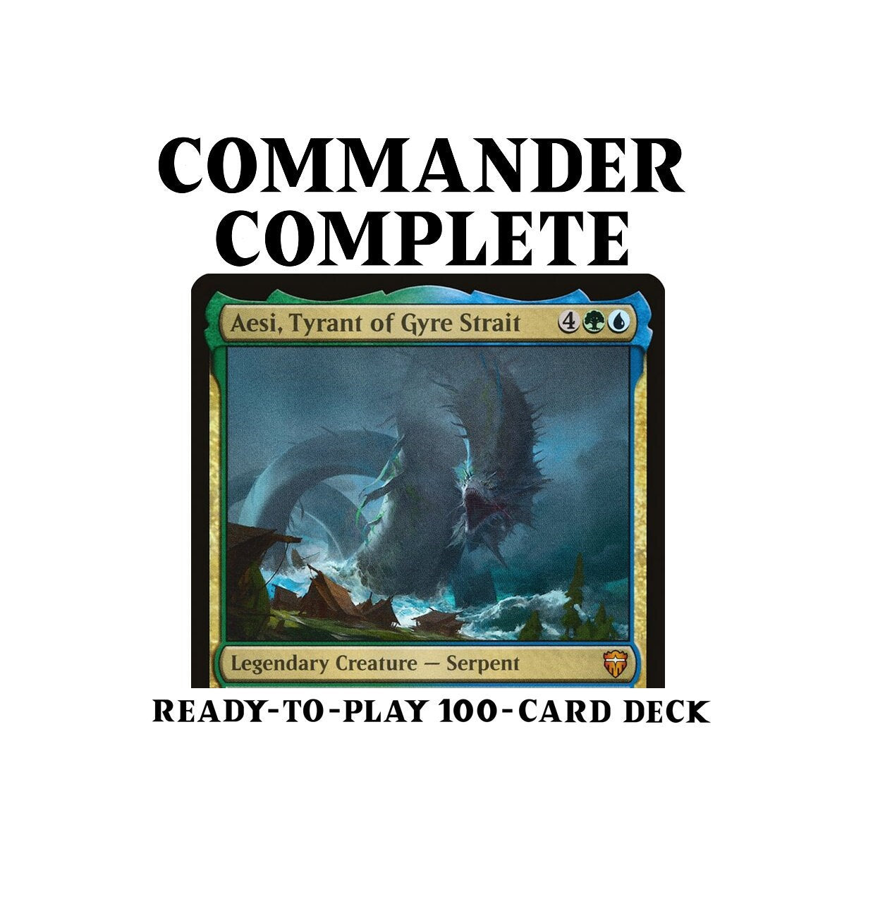 Aesi, Tyant of Gyre Strait LANDS RAMP Mana Simic Magic MTG Custom Commander Deck