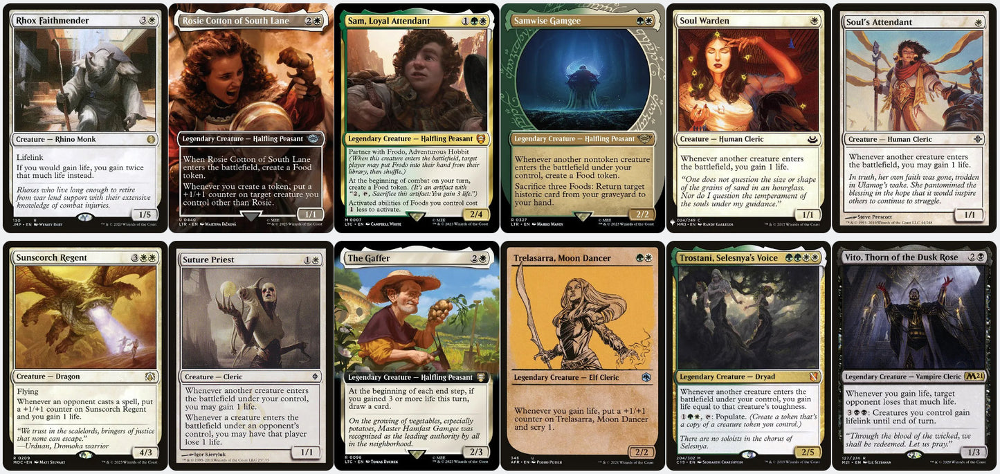 Bilbo, Birthday Celebrant LotR LIFEGAIN Magic MTG Custom Commander Deck