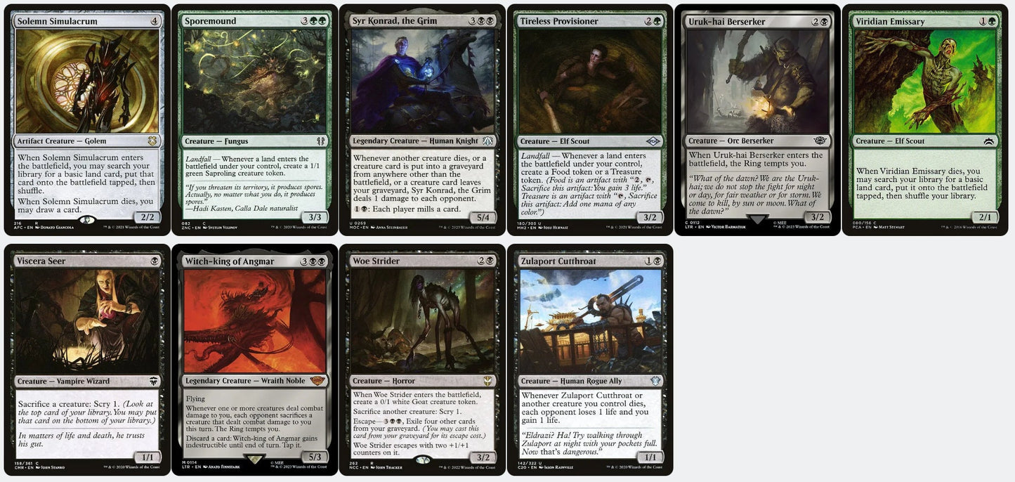 Smeagol, Helpful Guide LotR CREATURE SACRIFICE Magic MTG Custom Commander Deck