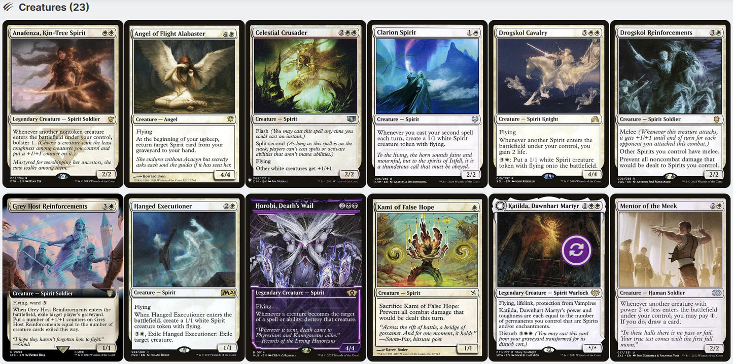King of the Oathbreakers LotR SPIRITS PHASING Magic MTG Custom Commander Deck