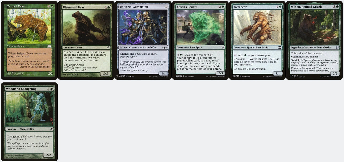 Ayula, Queen Among Bears BEAR TRIBAL Magic MTG Custom Commander Deck