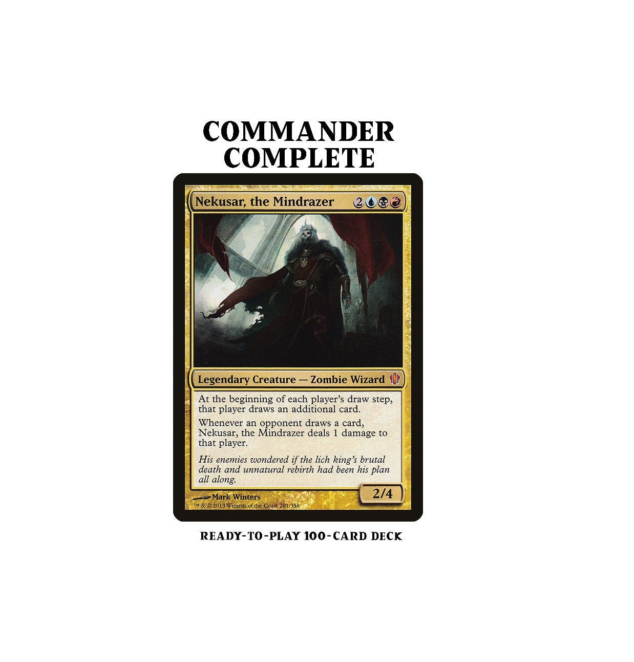 Nekusar, the Mindrazer FORCED CARD DRAW Magic Mtg Custom Commander Dec CommanderComplete Nekusar, the Mindrazer FORCED CARD DRAW Magic Mtg Custom Commander Dec CommanderComplete