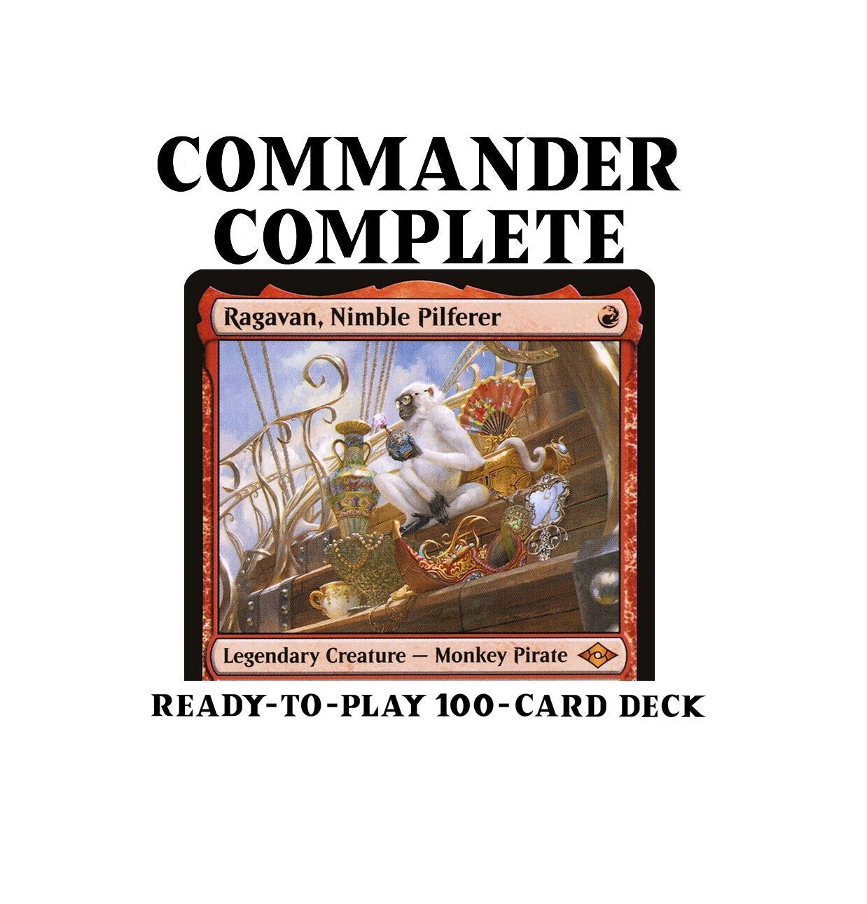 Ragavan, Nimble Pilferer PIRATES and TREASURE Magic MTG Custom Commander Deck Ragavan, Nimble Pilferer PIRATES and TREASURE Magic MTG Custom Commander Deck