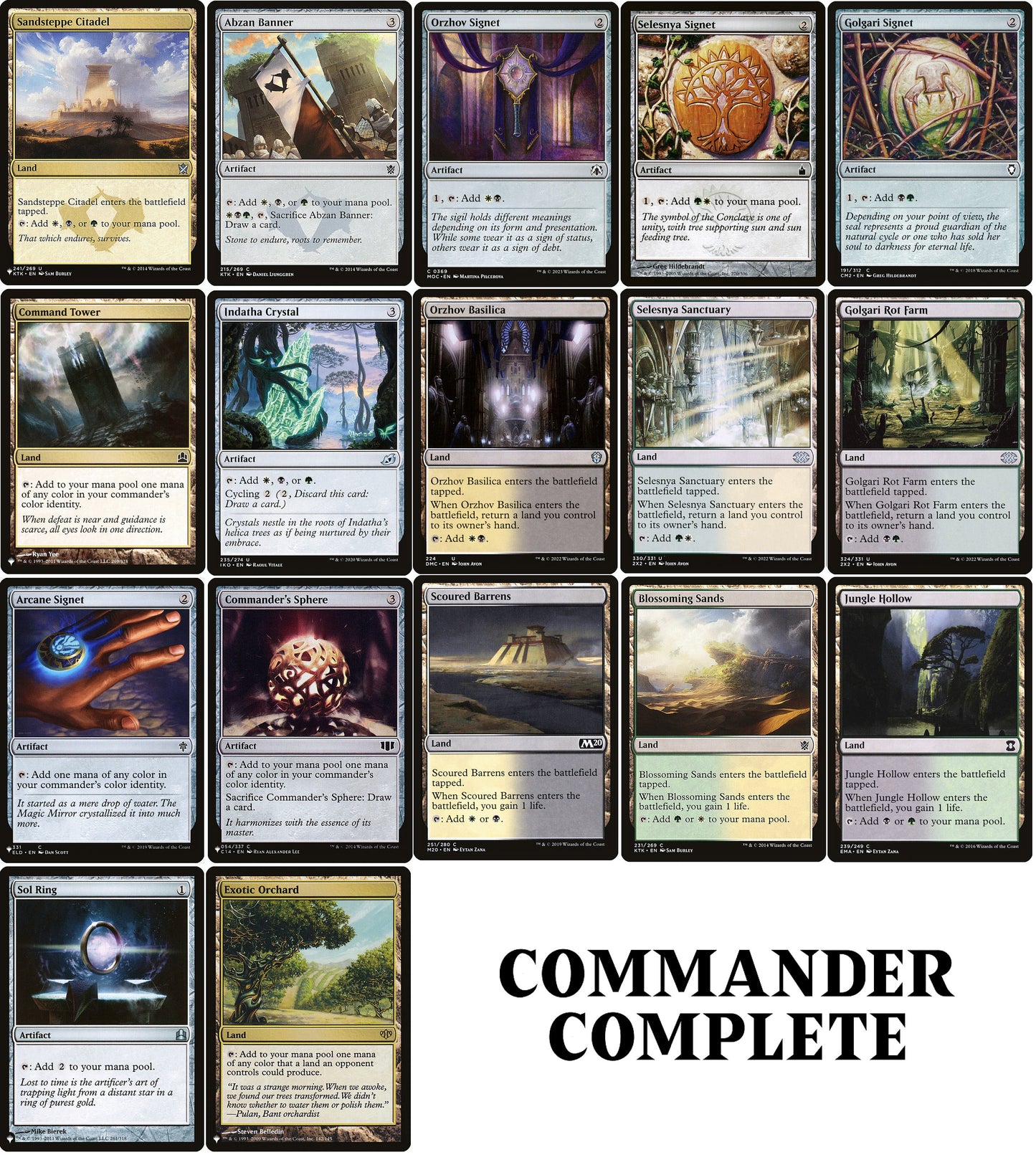 ABZAN INDATHA White/Black/Green Commander Deck Builder Starter Pack Kit