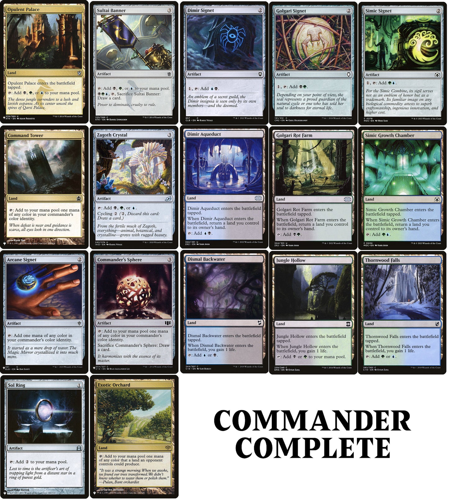 SULTAI ZAGOTH Black/Green/Blue Commander Deck Builder Starter Pack Kit