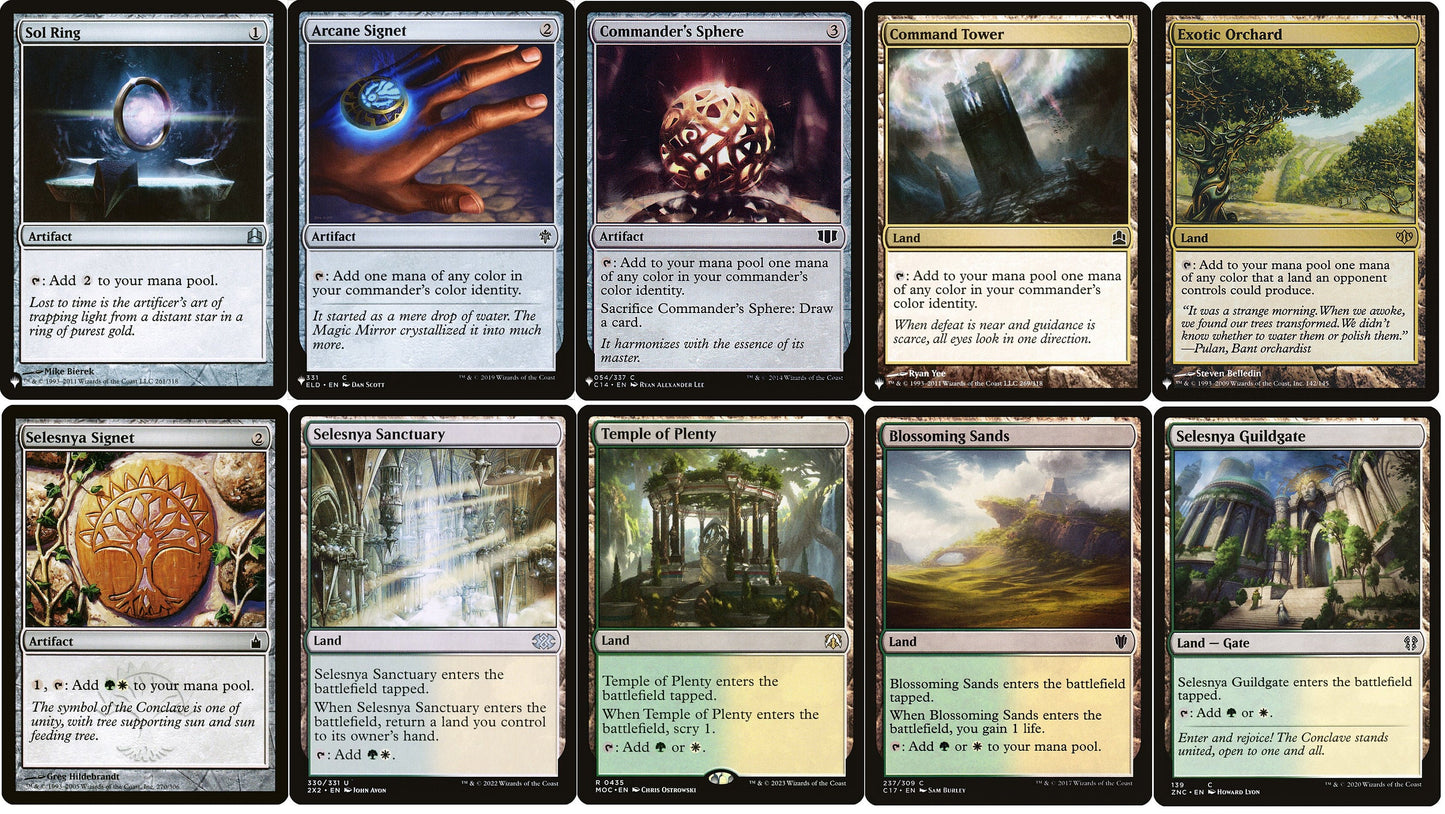 SELESNYA Commander Deck Builder Starter Pack Kit Green/White MANA Land Artifact