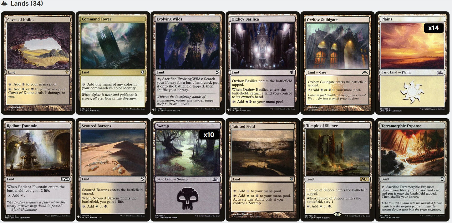 Liesa, Shroud of Dusk LIFE DRAIN LIFEGAIN Tax Magic Mtg Custom Commander Deck