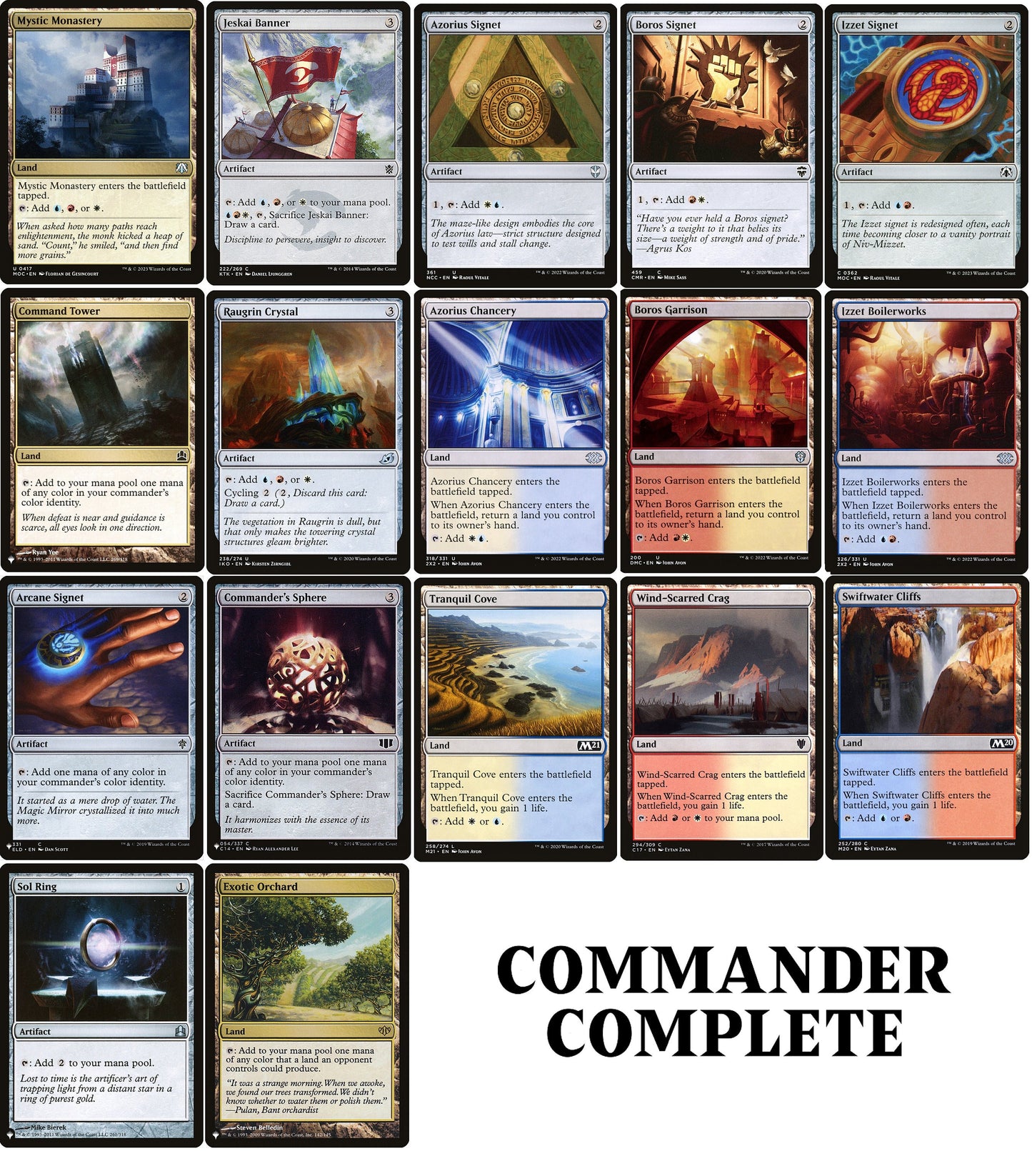 JESKAI RAUGRIN Blue/Red/White Commander Deck Builder Starter Pack Kit