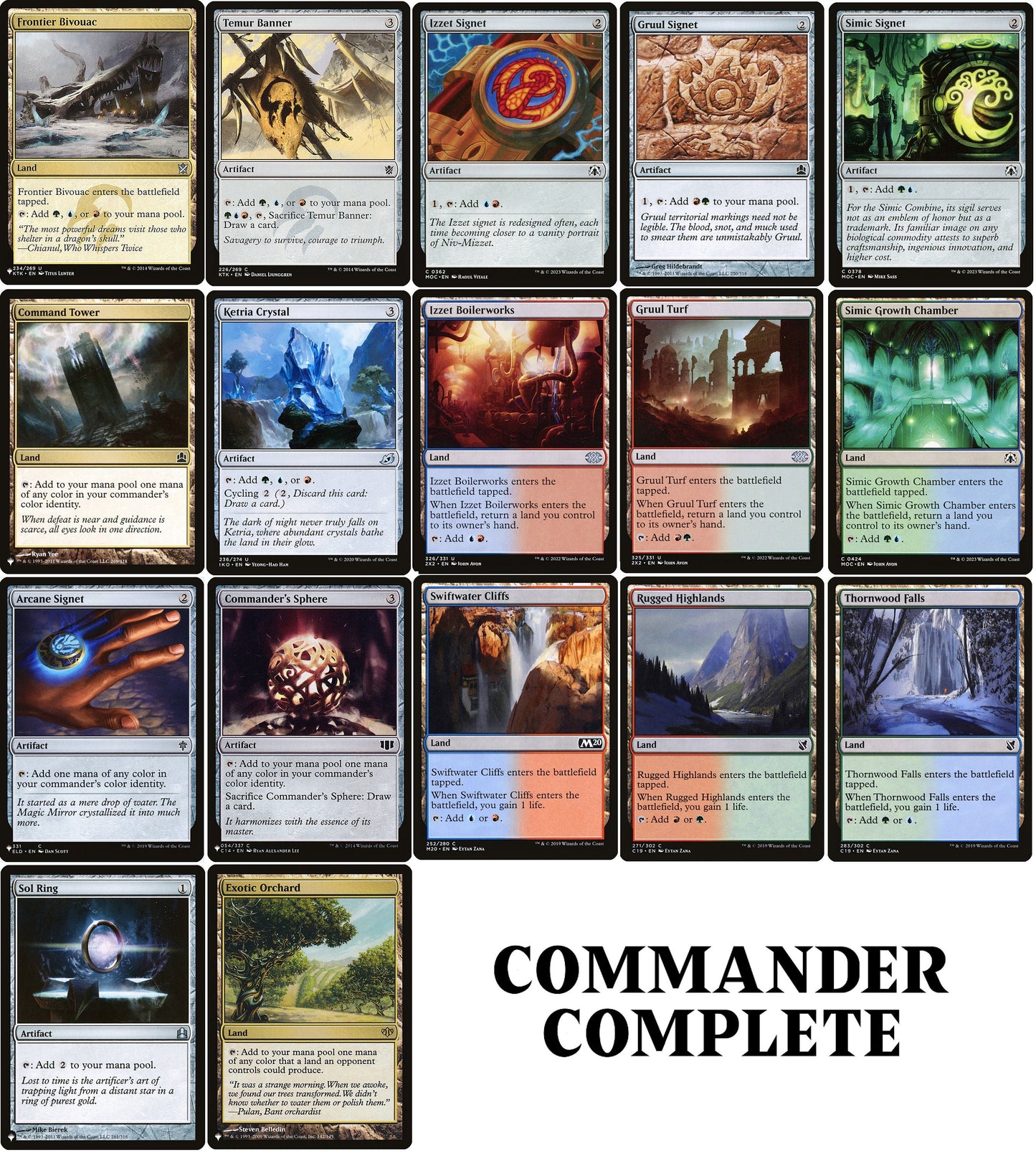 TEMUR KETRIA Green/Blue/Red Commander Deck Builder Starter Pack Kit