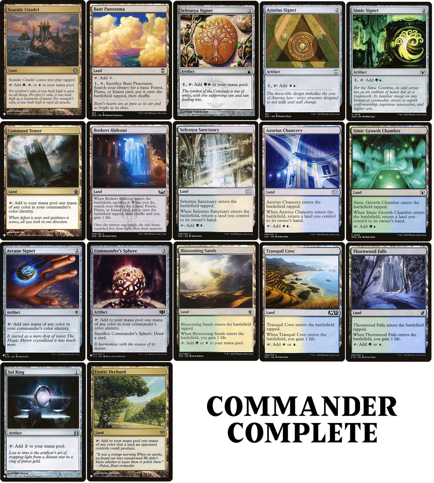 BANT BROKERS Green/White/Blue Commander Deck Builder Starter Pack Kit